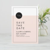 Kleurbewerkbare minimalistische moderne versie bew save the date (Staand voorkant)