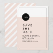 Kleurbewerkbare minimalistische moderne versie bew save the date (Voorkant / Achterkant)
