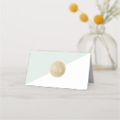 Kleurbewerkbare mint minimalistische moderne plaat plaatskaartje (Achterkant)