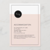 Kleurbewerkbare moderne huwelijksverblijfskaart informatiekaartje (Voorkant)