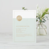 Kleurbewerkbare moderne huwelijksverblijfskaart informatiekaartje (Staand voorkant)