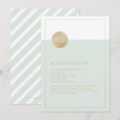 Kleurbewerkbare moderne huwelijksverblijfskaart informatiekaartje (Voorkant / Achterkant)