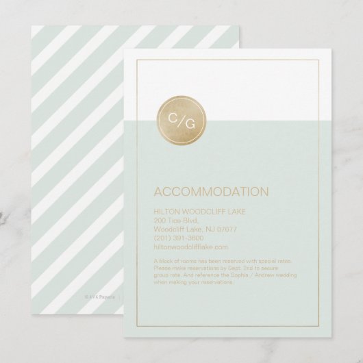 Kleurbewerkbare moderne huwelijksverblijfskaart informatiekaartje (Voorkant / Achterkant)