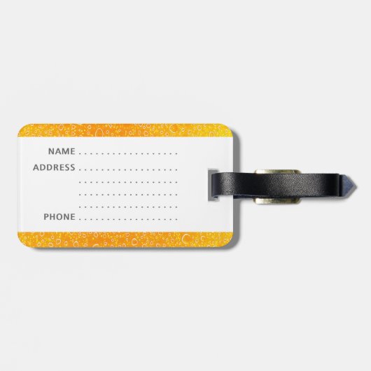 Kleurbier Bagagelabel (Achterkant horizontaal)