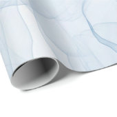 Kleurblauw moderne achtergrondkunst cadeaupapier (Rol Hoek)