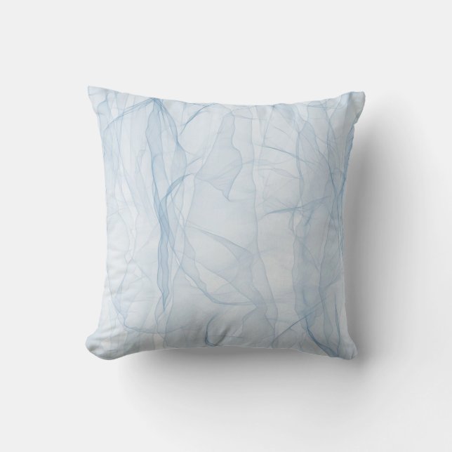 Kleurblauw moderne achtergrondkunst kussen (Voorkant)