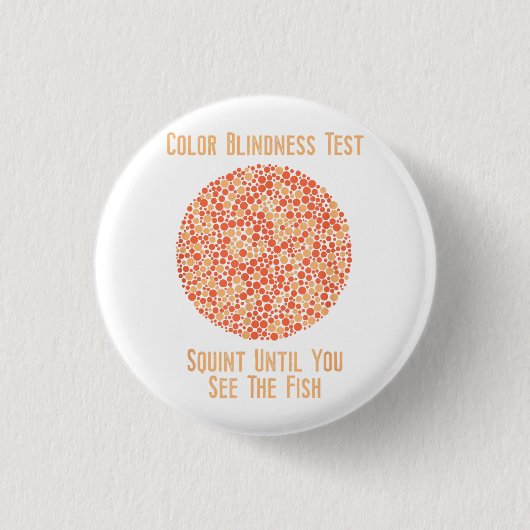 Kleurblind T-shirt - Grappige Kleurblindheidstest Ronde Button 3,2 Cm (Voorkant)