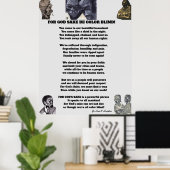 KLEURBLIND ZIJN VOOR poster VOOR GOEDERENZAKEN (Thuiskantoor)