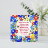 Kleurbloemen Kinderen van Birthday Party Kaart (Staand voorkant)