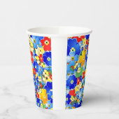 Kleurbloemen Kinderen van Birthday Party Papieren Bekers (Links)