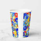 Kleurbloemen Kinderen van Birthday Party Papieren Bekers (Rechts)