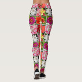 Kleurbloemkollage Leggings (Achterkant)