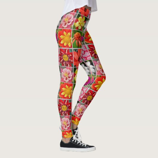 Kleurbloemkollage Leggings (Rechts)