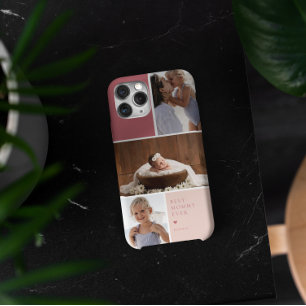 Kleurblok 3 Foto Collage   Beste Moeder Ooit iPhone 15 Pro Max Hoesje