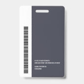 Kleurblok Aangepaste Logo Naam medewerker streepje Badge (Achterkant)