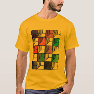 Kleurblok Abstract Grafisch T-Shirt 