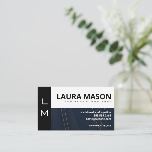 Kleurblok Abstract Ontwerp Visitekaartje (Staand voorkant)