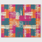 Kleurblok Abstract Patroon uit het Midden van de E Cadeaupapier (Vlak)