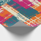 Kleurblok Abstract Patroon uit het Midden van de E Cadeaupapier (Hoek)