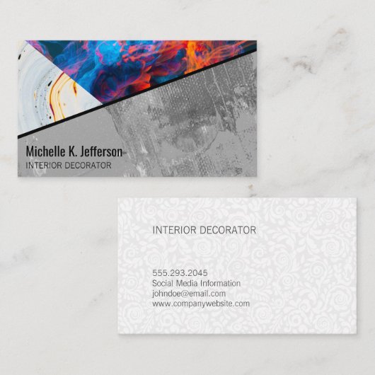 Kleurblok | Abstracte kunst Visitekaartje (Voorkant / Achterkant)