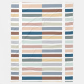Kleurblok - Abstracte stripe aard - Multi-Color Bl Fleece Deken (Voorkant)