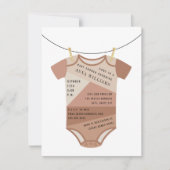 Kleurblok Bodysuit Baby shower Kaart (Voorkant)