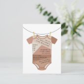 Kleurblok Bodysuit Baby shower Kaart (Staand voorkant)