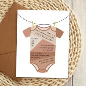 Kleurblok Bodysuit Baby shower Kaart