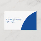 Kleurblok Boutique Blauwe QR Code Zakelijke Kaart (Voorkant)
