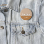Kleurblok Bruid Knop Ronde Button 5,7 Cm<br><div class="desc">Moderne en minimalistische kleurblok knop met prachtige typografie. Personaliseer voor je bruidsfeest of verjaardagsfeest.</div>
