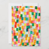 Kleurblok Confetti Vrolijke Moderne Nieuwjaar Feestdagenkaart (Achterkant)