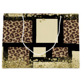 Kleurblok Cream Ivory Black & Leopard Cheetah Groot Cadeauzakje (Voorkant)