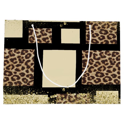 Kleurblok Cream Ivory Black & Leopard Cheetah Groot Cadeauzakje (Achterkant)