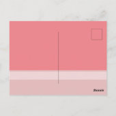 Kleurblok Drie Tinten Roze  Save the Dates   Briefkaart (Achterkant)