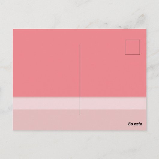 Kleurblok Drie Tinten Roze  Save the Dates  Postca Briefkaart (Achterkant)