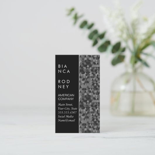 Kleurblok | Driehoekpatroon Visitekaartje (Staand voorkant)