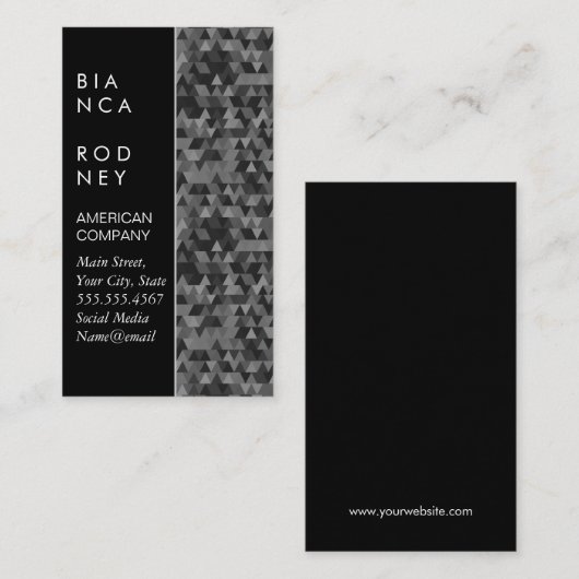 Kleurblok | Driehoekpatroon Visitekaartje (Voorkant / Achterkant)