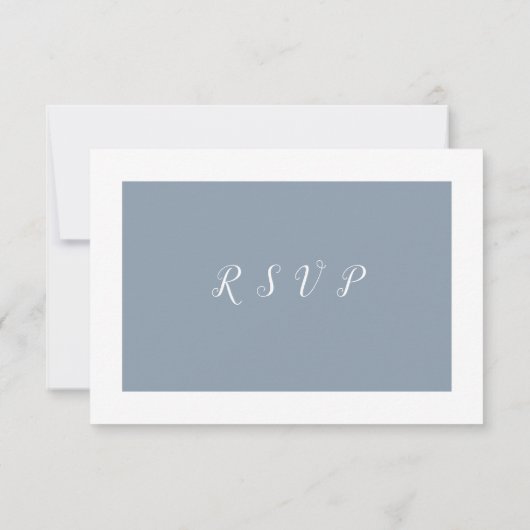 Kleurblok dusty blue rsvp | Aanpasbare kleur (Achterkant)