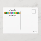 Kleurblok Fun Family Reunion Save-the-Date Briefkaart (Achterkant)