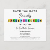Kleurblok Fun Family Reunion Save-the-Date Briefkaart (Voorkant)