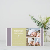 KLEURBLOK | GEBOORTEAANKONDIGING BABY AANKONDIGING (Staand voorkant)
