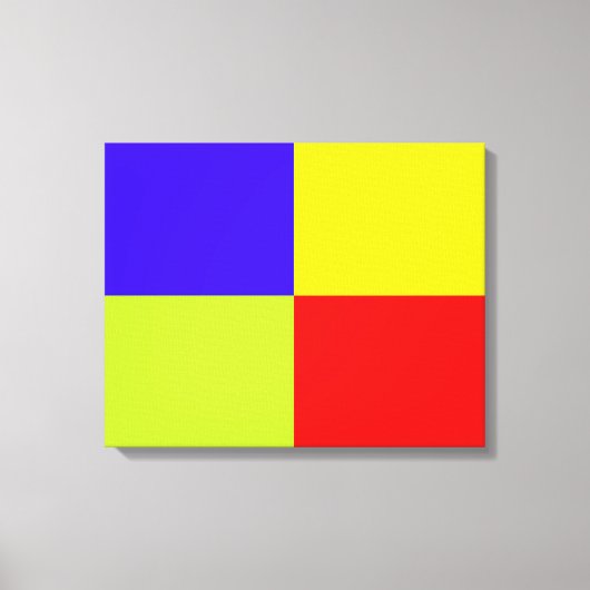 Kleurblok gestreept canvas afdruk (Voorkant)