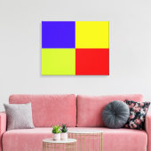 Kleurblok gestreept canvas afdruk (Insitu (Woonkamer))