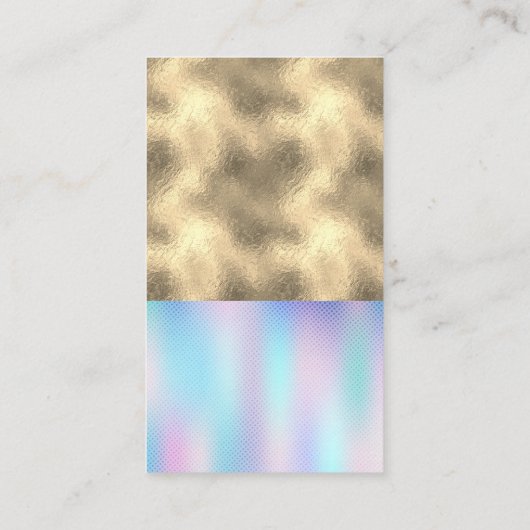 Kleurblok goud folie | Holografische gradiënt Visitekaartje (Achterkant)