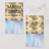 Kleurblok goud folie | Holografische gradiënt Visitekaartje (Voorkant / Achterkant)