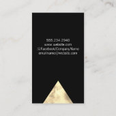 Kleurblok goud zwart visitekaartje (Achterkant)