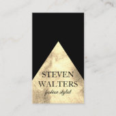 Kleurblok goud zwart visitekaartje (Voorkant)