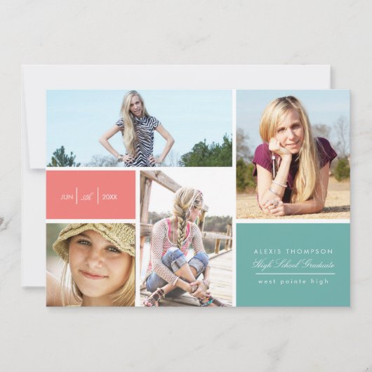 Kleurblok Grads Aankondiging door Origami Prints (Voorkant)