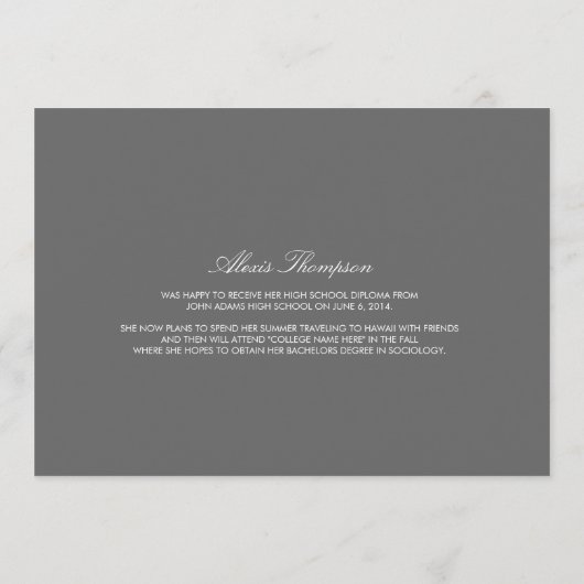 Kleurblok Grads Aankondiging door Origami Prints (Achterkant)