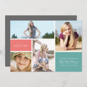 Kleurblok Grads Aankondiging door Origami Prints (Voorkant / Achterkant)